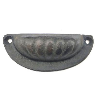 Antika Tarz Dekoratif Pirinç İstiridye Tas Mobilya Kulbu - 37x87 mm, Oksit