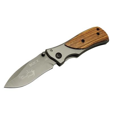 Buck Family X35 Kahverengi Kamp Çakı 15cm- Manuel, Kemerlikli, Ahşap Sap