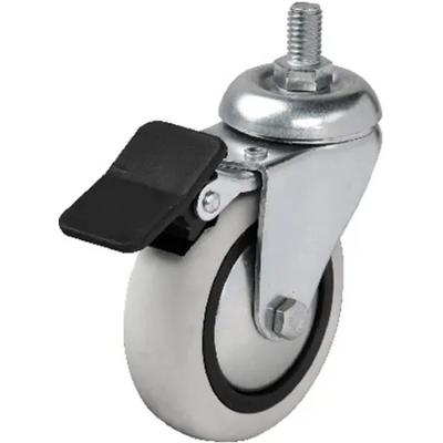 Hts 354 - 75x25 mm PVC Makaralı Vidalı Frenli Teker 4 Adet