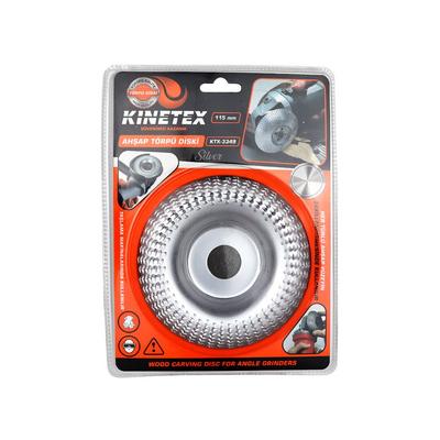 KINETEX KTX-3349 | 115mm Ahşap Törpü Eğe Disk - Gümüş Yüksek Performanslı Taşlama