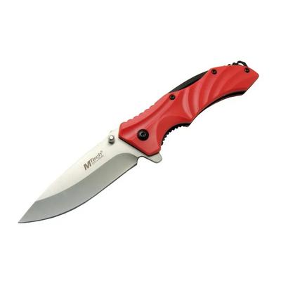 Mtech 4312 Kırmızı Kamp Çakı 20cm - Yarı Otomatik, Kemerlikli