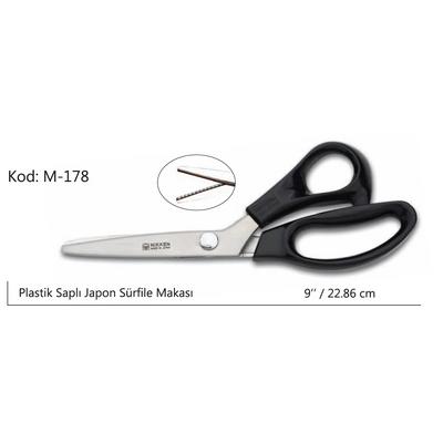 Nikken Japon Malı Plastik Saplı Sürfile Makası No:9 22,86 CM