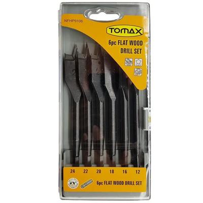 Tomax Yaprak Ahşap Matkap Ucu Takımı 12-24 mm - 6 Parçalı
