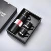 1220- Bardaklı Çelik Termos Set - Siyah