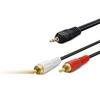 3.5 mm to 2 RCA Kablo 5 m - Siyah HDX1032