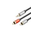 3.5 Mm To 2Rca Kablo 2Lıne Gold 3M Siyah HDX1074