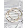 316L Çelik Gold Renk 80 mm Kadın Halka Küpe - TJ-BKP11688