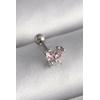 316L Çelik Gümüş Renk Pembe Zirkon Taşlı Kelebek Tragus Piercing - TJ-PR1241