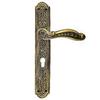 Antika Tarz Dekoratif Pirinç Ulu Model Desenli Yale, Dış Kapı Kolu - 354x57 mm, Antik