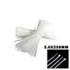 Bhd 00112 Beyaz, Plastik Cırt Kelepçe - 100 Parça, 3.6x250 mm