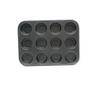 Baysa 540 12 Gözlü, Metal, Siyah, Düz Muffin Kalıp