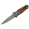Benchmade DA27B Gri Sivri Kamp Çakı 20cm - Yarı Otomatik, Kemerlikli, Kutulu, Ahşap - Metal Sap
