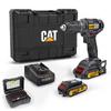 CAT DX155.1SET 18Volt/2.0Ah Li-ion Çift Akülü Profesyonel Şarjlı Darbeli Matkap + DA01901 32 Parça Vidalama Uç Seti