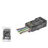 Cat6 Ez Rj45 Konnektör - 100 Adet Siyah / Ekonomik Poşet Paket ND2410