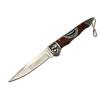 Columbia MB3105A Kahverengi Kamp Çakı 20cm -Manuel, Köpek İşlemeli, Ahşap Sap, Kemerlikli