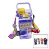 CLKN-2042 Renkli, Mika Kristal, Pipetli, Kilitli İki Kapaklı Suluk Ve Matara - 520 ml