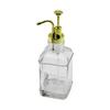 DMR-4948-4968 Kare Cam Şişe Şeffaf Sıvı Sabunluk 500ml Pompa & Musluk Ayrık Model Başlı