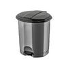 Dünya 01013-400&410 Siyah & Gri 18L Pedallı Çöp Kovası Plastik 305x301x390mm