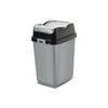 Dünya 09712-400&410 Siyah & Gri Easy 10L Çift Kapaklı Çöp Kovası Plastik 189x243x338mm