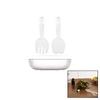 DÜNYA-10728-102 ( 3PCS ) SALATA SETİ ( MİKA & KRİSTAL PLASTİK ) ( 4000ML KASE & ÇATAL & KAŞIK )*18=K