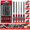 EMVPRO EMKA-5212 ( 5PCS ) ÇELİK EĞE SETİ ( BALIK SIRTI & ÜÇGEN & KARE & YUVARLAK & DÜZ GENİŞ ) (EĞE=20CM+PLS.SAP=10CM= 30CM)*36