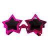 Fuşya Renk Yıldız Şekil Parti Gözlüğü Retro 16X7 cm
