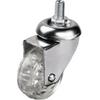 Hts 302 - 50x20 mm Şeffaf Makaralı Vidalı Teker