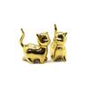 İbico İ12-187 Kedi Figürlü Seramik Biblo - Gold Orta Boy Dekoratif Süs Eşyası