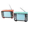 İbico İ12-198-B Televizyon Vintage Dekoratif Biblo ve Kumbara - Renkli Reçine 17x11x10.5 cm