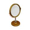 İBİCO İ15-020 Lux Taşlı Sap Yuvarlak Makyaj Aynası Çap 17.5cm Çift Taraflı Bronz & Gümüş Plastik Çerçeve Sabit Ayaklı