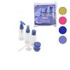 İBİCO İ15-056 (7PCS) SEYAHAT KOZMETİK SET (3-PLS.POMPALI+SPREY+KAPAKLI ŞİŞE(50ML)& 2-KREM KUTU(10GR)& 1-HUNİ & 1-SPATULA)*12X20