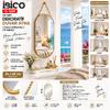 İbico İ15-087 Gold Çerçeveli Dekoratif Duvar Aynası İp Askılı 24x40 cm