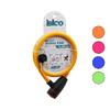 İbico İ18-054 Anahtarlı Bisiklet Kilidi 12 mm x 80 cm - Aç Kapa Kilit Kapaklı Renkli Kılıflı