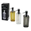 İbico İ21-063 Uzun Kare Taban & 8gen Gövde Şeffaf & Renkli Akrilik & Mika Kristal Sıvı Sabunluk 200ml