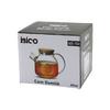 İBİCO İ22-133 1000ml Sade Düz Cam Demlik (Bambu Dış Yüzey, Metal İç Yüzey, Silikon Contalı Kapak)