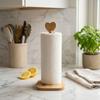 İbico İ22-192 Ahşap Bambu Kağıt Havluluk Kare Altlık 12x12cm Kalp Başlı Sap 28.5cm