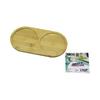 İbico İ22-209 2 Bölmeli Oval Ahşap Bambu Yağdanlık Altlık & Mini Tepsi 12x23.4x0.8cm
