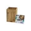 İbico İ22-246 Küçük Kare Ahşap Bambu Kaşıklık Organizatör 9x9cm