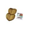 İBİCO İ22-282 ( AKASYA ) ( KALPLİ ) ( 2 BÖLMELİ ) AHŞAP SERVİS SUNUM TEPSİ & TAHTASI ( 25 X 14 X 1.4CM )*50