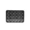 İbico İ22-377 24 Gözlü Metal Siyah Düz Muffin ve Kek Kalıbı