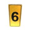 Kapı Numarası No-6 Silikonlu Yapışkanlı 10x20 cm