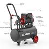 KOBB KBK25S 1.7HP 25Lt 8Bar Yağsız Sessiz Taşınabilir Hava Kompresörü