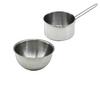 KRT-1076 Paslanmaz Çelik 2 Parça Set (Sütlük & Sosluk 14cm, Derin Kap 17cm)