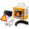 KSmart K-1176 USB Şarjlı LED Bisiklet Feneri 4 Fonksiyonlu Sinyal Işıklı