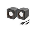 Masaüstü Hoparlör 1+1 USB + 3.5mm - Siyah HD6049