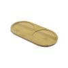 Pablito Home PBT-030 2 Bölmeli Oval Ahşap Bambu Yağdanlık Altlık 12x24x0.8cm