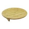 Pablito Home PBT-072 Yuvarlak, Ayaklı Bambu Ahşap Kesim Panosu - Çap: 45 cm