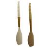 Pablito Home PBT-176 Silikon Düz Spatula Ahşap Bambu Saplı 32 cm