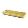 Pablito Home PBT-272 | Dikdörtgen Derin Ahşap Bambu Sunum Tepsisi - Çift Kulplu (16x40x4cm)