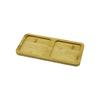 Pablito Home PBT-280 | 2 Bölmeli Dikdörtgen Ahşap Bambu Yağdanlık Altlığı / Mini Tepsi - 20x10x0.8cm
